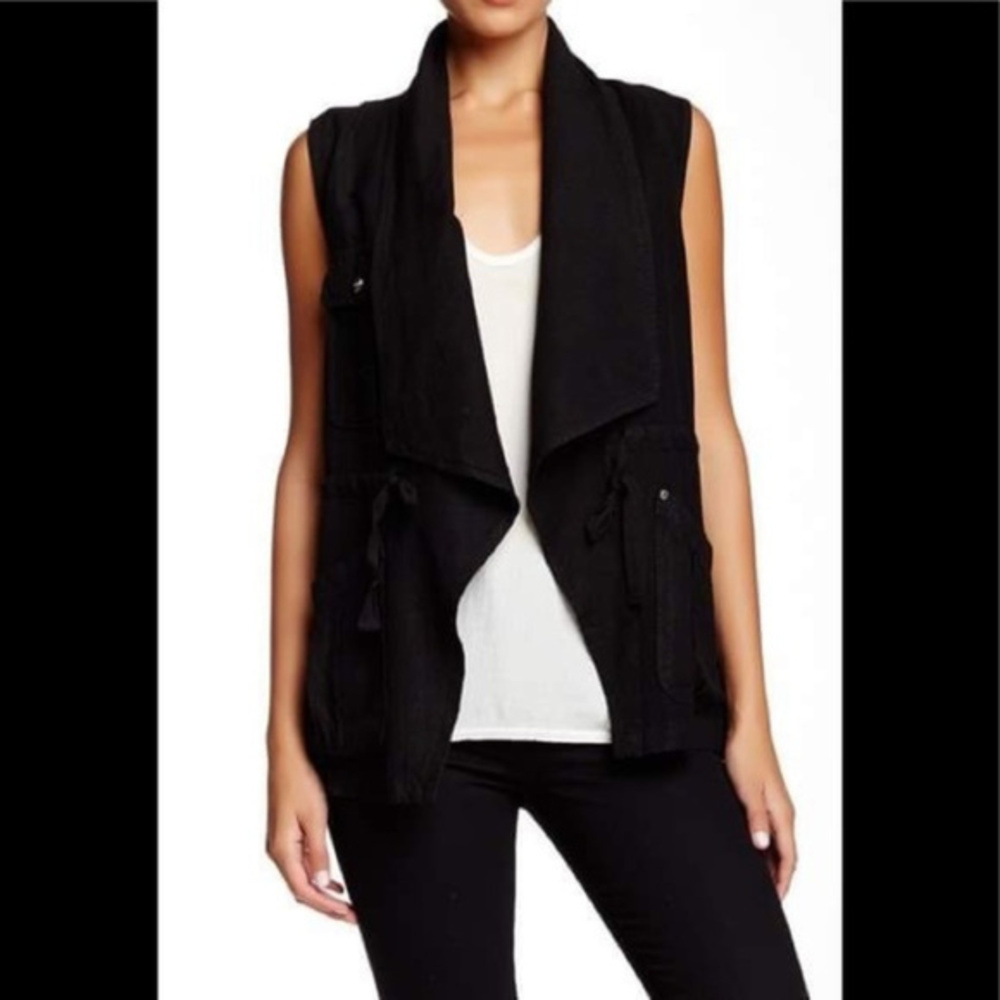NWT Anthropologie | Sanctuary White “Traveller” Linen Vest Size Medium